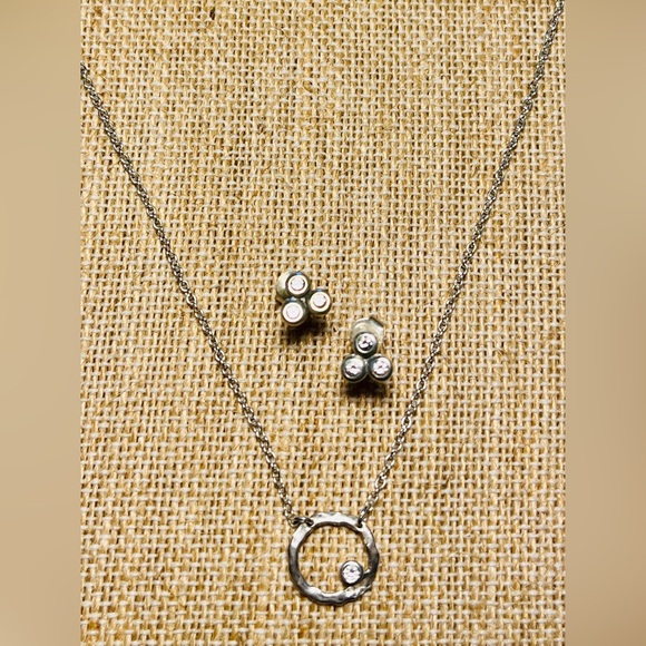 Silpada “Orbiting Moon” Necklace and “Triplette” Earrings Set - Picture 3 of 14